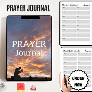 Prayer Journal Bundle | Spiritual Growth, Daily Reflections, and Gratitude Journal | Printable & Digital Download for Personal Devotion