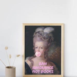 Ban Ignorance Not Books Printable Art- (digital file, png, print)