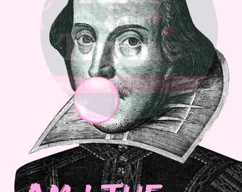 Am I the Drama Shakespeare Quote | Literary Humor Digital Download | Dark Academia Bookish PNG | Printable Mug Tote Sticker