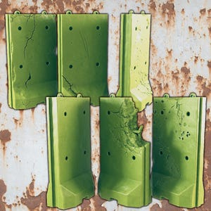6x Alaska Concrete Barriers – Modern / Sci-Fi Cover Terrain | Post-Apocalyptic Wargaming | Cyberpunk | 15mm / 28mm / 32mm Wargames | LM3D