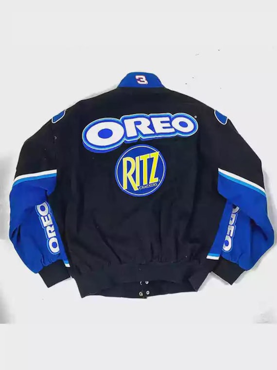 オレオ NASCAR レーシングジャケット ヴィンテージ ブルー ブラック オレオ NASCAR レーシングジャケット ヴィンテージ ブルー ブラック