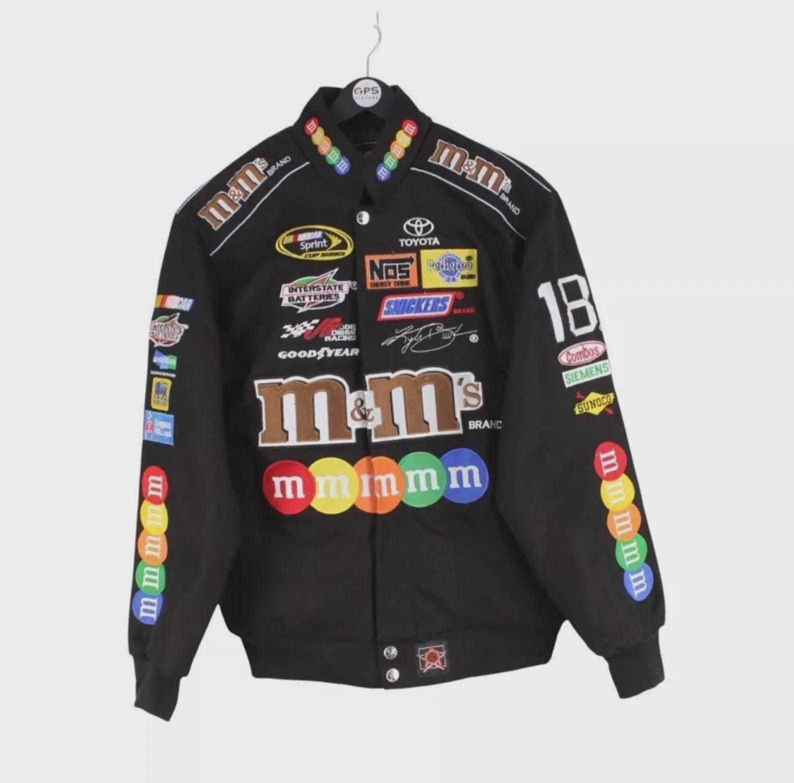 NASCAR Vintage Adult Racing Jacket Embroidered M&M Jacket Cordura