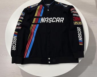 Vintage 90's JEFF HAMILTON Nascar Jacket Large Jeff Hamilton