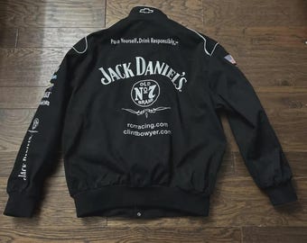 Jack Daniels Jacket Adult F1 Vintage Racing Jacket Embroidered