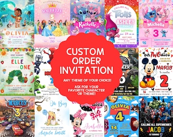 Custom Birthday Invitation, Made-to-Order Invitation, Customized Birthday, Baby Shower, Wedding Invitation, Instant Download, Custom Invites