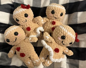 Gingerbread Crochet Pattern, Amigurumi Christmas Pattern, Gingerbread Girl Pattern, Crochet Plushie Pattern, Holiday PDF Download