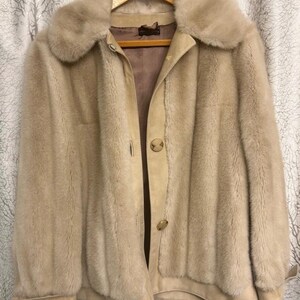 Vintage 1960s faux fur and vegan suede coat