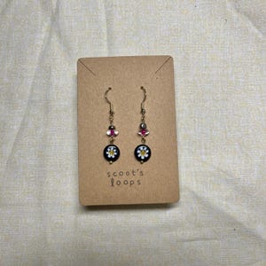Millefiori Beaded Earrings
