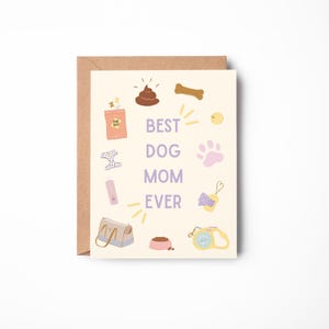 Birthday Card For Dog Mom | Best Dog Mom Ever | Birthday Card For Her | Dog Lover Gifts