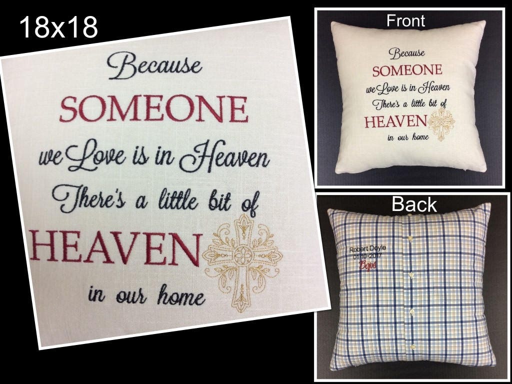 Embroidered Memory Pillow Shirt Pillow Handwriting Pillow Etsy