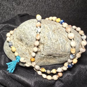 Job’s Tear Beaded Necklace Bracelet: Handmade Hemp Boho Jewelry