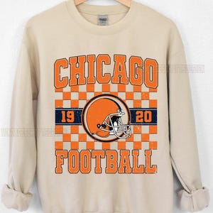 Chicago Football Sweatshirt, Football Crewneck Sweatshirt, Chicago Football Fan Jerseys