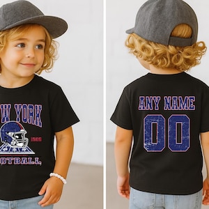 Personalized New York Football Toddler- Youth Tshirt- Youth Sweatshirt, New York Football Crewneck, New York Game Day Fan Gifts