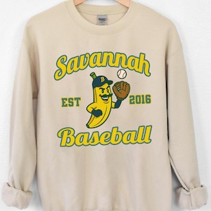 レトロサバンナベースボールスウェットシャツ、ヴィンテージソフトTシャツ、バナナファンギフト、サマースポーツトップ