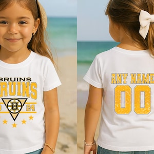 Personalized  Boston Bruins Toddler- youth tshirt| Boston  Hockey shirt| Hockey Mom Dad gift| Hockey kids