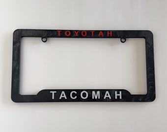 Tacoma Toyota Licence Plate Frame Funny