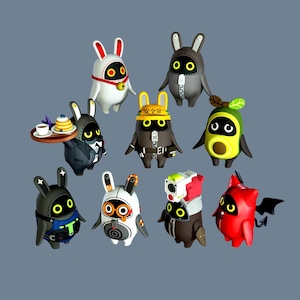Bangboo 3D models from Zenless Zone Zero, Set of 9 Bangboos for 3d printing vol.2