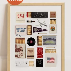 Streichholzschachtel Kunstdruck | Geschenk für Paare und Urlaub