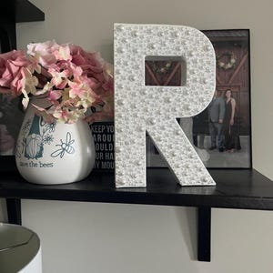 Letras de perla de 8" - Decoración elegante para bodas, despedidas, eventos especiales y regalos