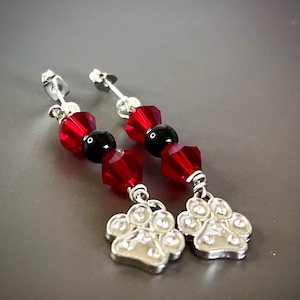 Georgia Bulldogs Dangle Earrings – Handmade Game Day Jewelry
