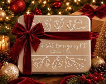 Personalized Bridal Emergency Kit | Christmas Gift for Bride-to-Be | Engagement Gift | Wedding Day Essentials