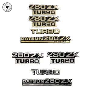 Datsun 280ZX Emblem Set: Handmade Die-Cast Metal Badges