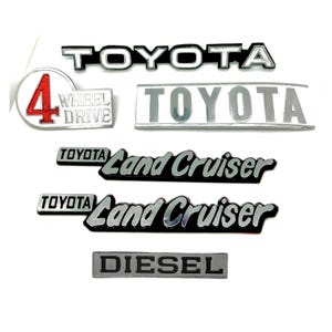 Toyota Land Cruiser Emblem Set | FJ40 FJ45 BJ40 BJ42 Badges | Vintage 4x4 JDM Style | Handmade Die-Cast Metal