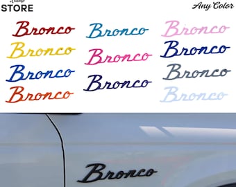 Bronco Fender Badge Emblems: 3D Acrylic Decals for Ford Trucks