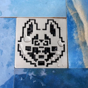 Shower Drain Cover - Hosky Drain Cardano memecoin edition - Replacement for Kerdi Drop-in Drain.