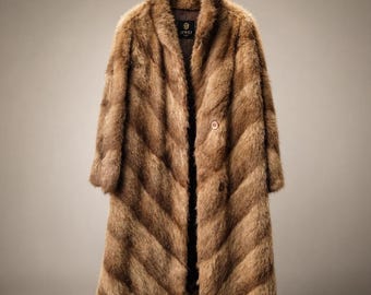Luxury Vintage Fur Overcoat Genuine Fur Winter Statement Piece