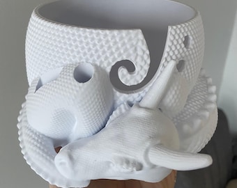 Dragon Yarn Bowl – Fantasy Knitting & Crochet Holder, Decorative Yarn Storage for Crafters, Unique Gift for Knitters  Crocheters