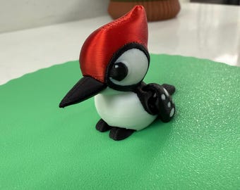 Woodpecker fidget figure! Wiggly Woodpecker! 3D printed!