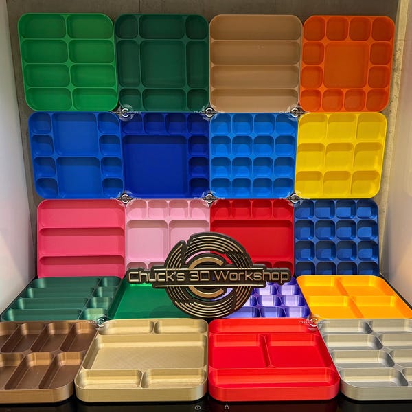 Sorting Tray 31 TYPES! Stackable | Custom color | Desk Organizing- Crafts- Bead organizer - block organizer | 3D Printed