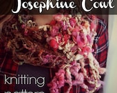 Josephine Cowl Knitting Pattern for Handspun Art Yarn for Beginners