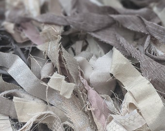 PASTELS - Recycled Cut Fabric Ribbons - 6 oz