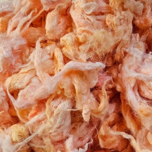 PEACHY PINK CLOUDS Dyed Bamboo Fiber 1 oz image 4