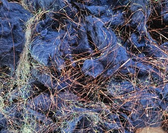 NIGHT SPARKLE SKY - Recycled Cotton Sparkle Fiber Art Texture Blend - 2 oz