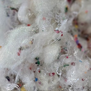 TURKISH DELIGHT Eucalyptus Crimp Sparkle Cotton Fiber Art Cloud Texture 2 oz image 6