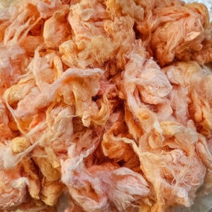 PEACHY PINK CLOUDS Dyed Bamboo Fiber 1 oz image 1