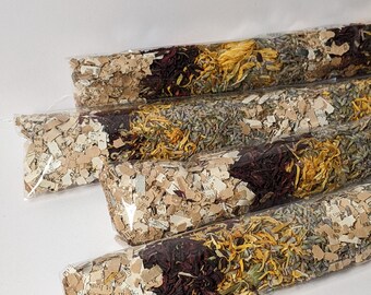 Lavender buds, Hibiscus petals, Calendula petals, and 1800s Paper 1oz