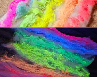 Double Rainbow All The Way - Wool Thread Cloud Glow Texture Collection Uv Reactive - 6 Oz