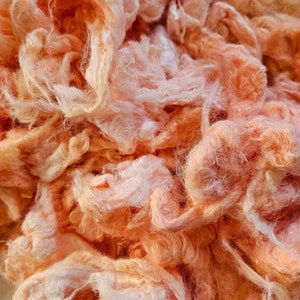 PEACHY PINK CLOUDS Dyed Bamboo Fiber 1 oz image 5