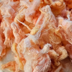 PEACHY PINK CLOUDS Dyed Bamboo Fiber 1 oz image 3