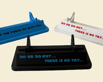 Lightsaber Hilt Display Stand with Custom Wording