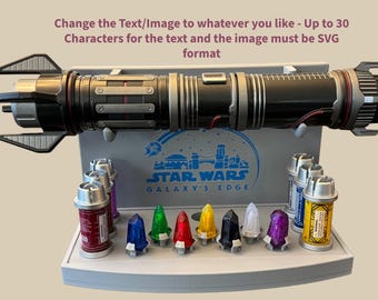 Lightsaber Hilt Display Stand: Kyber Crystal Holder, Wall Mount or Desktop