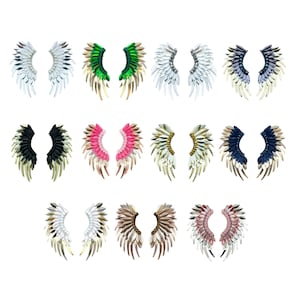 Angel Wing Earrings for Women, Statement Winged Earrings Lightweight, Gold Drop Earrings, Bold Fashion Jewelry, Trending Earrings Gift