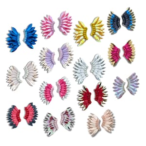 Angel wing earrings for women, Small statement Handmade Prom Earrings, Wings stud for girls, Beaded Butterfly winged Earrings
