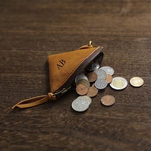 Pochette personnalisée en cuir, petite pochette pour écouteurs, porte-monnaie en cuir, porte-monnaie avec porte-clés, sac banane en cuir pour femme