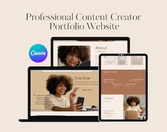 Canva Website Template for UGC Creator Portfolio: Professional Brand Showcase