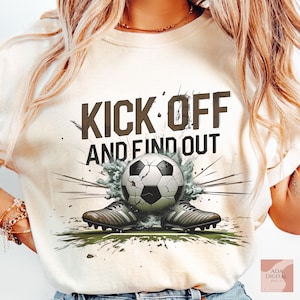 Kick Off PNG Image, Soccer Ball Art, Find Out Digital Download, Sports Graphic Design, Football Clipart, PNG for Sublimation, Cricut